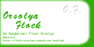 orsolya flock business card